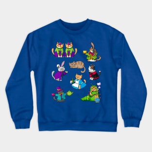 Doodlecats in Wonderland Crewneck Sweatshirt